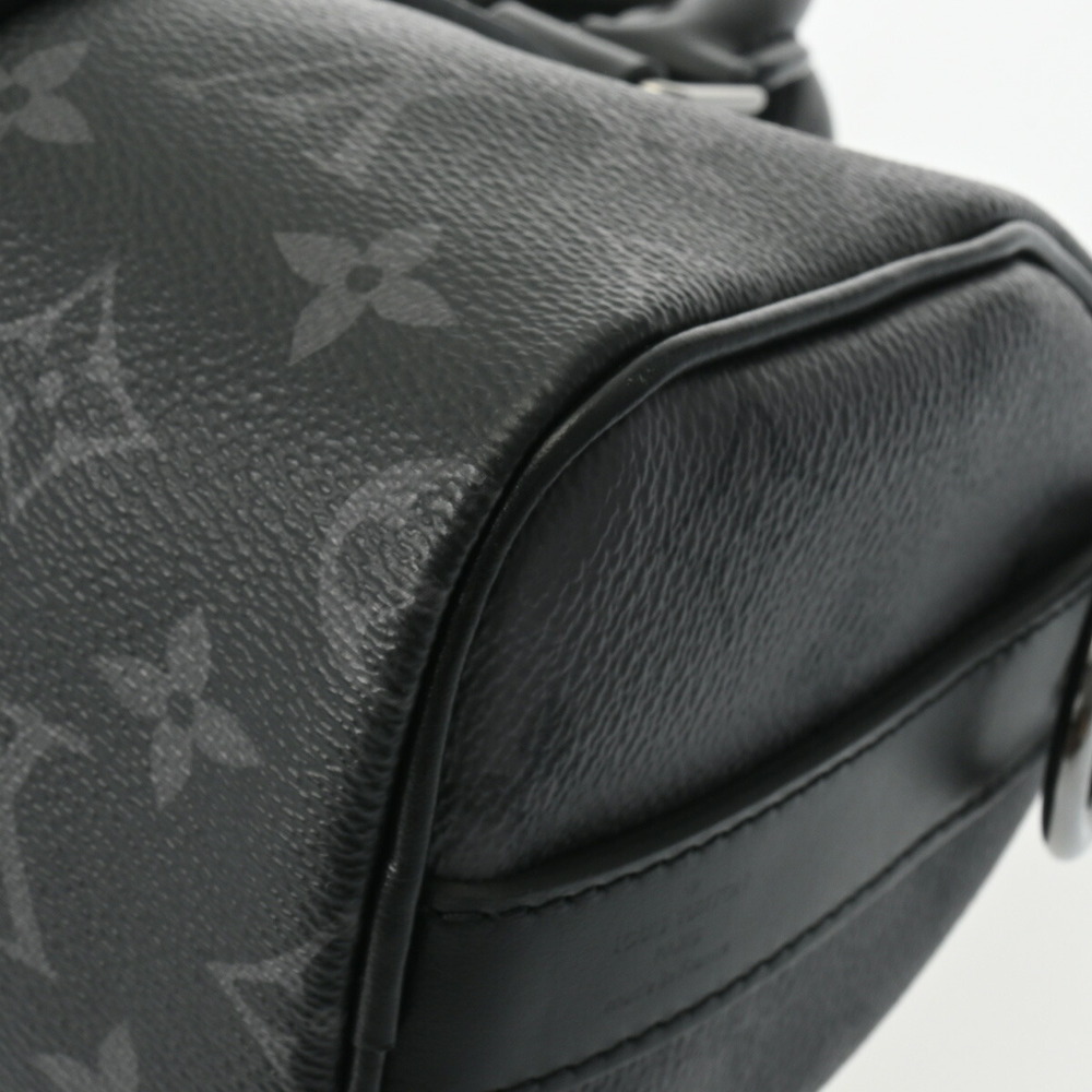 Louis Vuitton Monogram Eclipse Black Keepall Bandouliere Canvas Handbag - Picture 8 of 11
